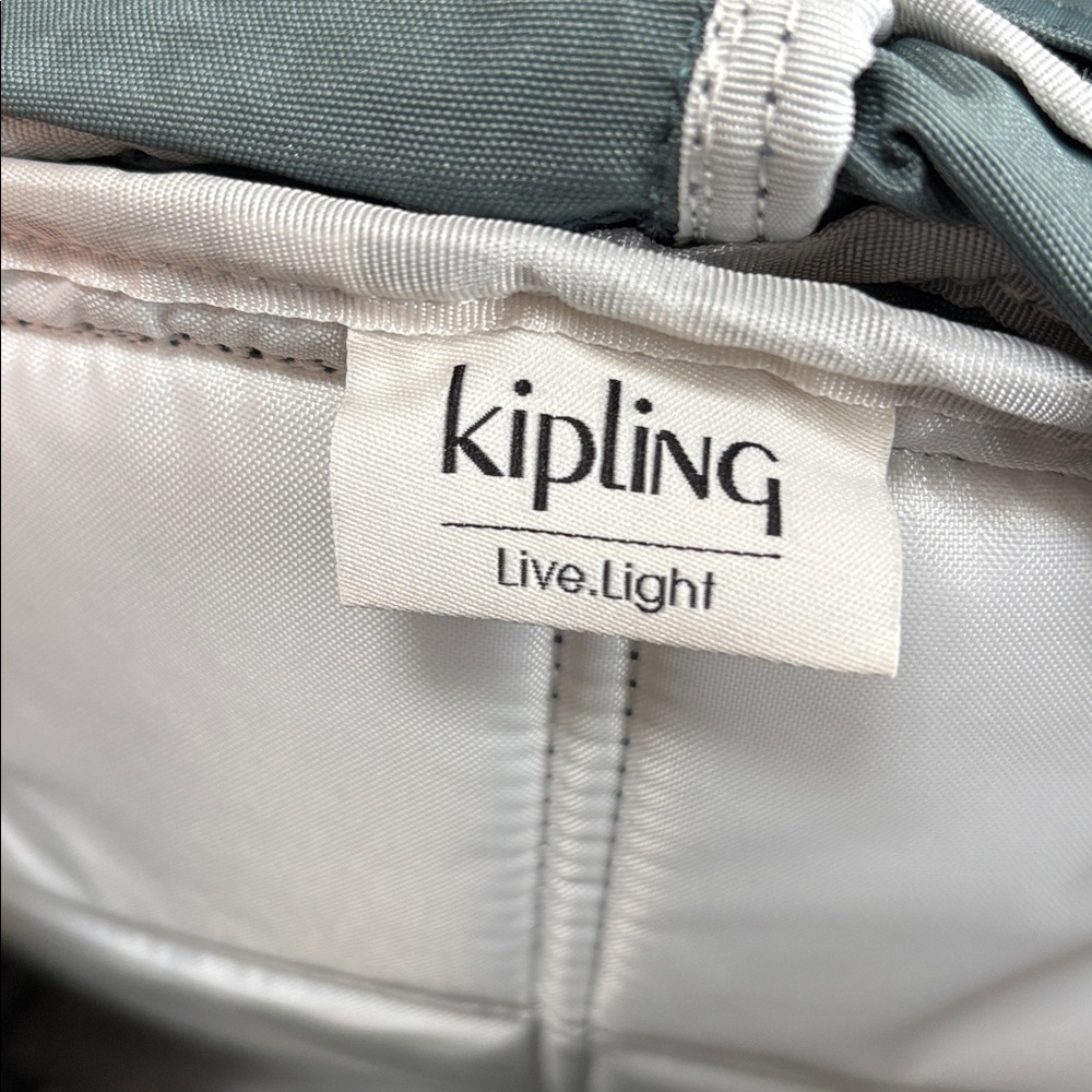 Kipling Harper Expandable Backpack Women’s Light Aloe Tonal Sage Green Travel - Picture 12 of 15